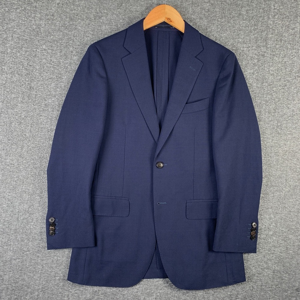 Suitsupply Blazer Jacket Men 34R Havanna Unlined Sport Coat Navy Blue
